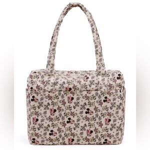Baggu Mickey Minnie Mouse Storybook Floral Small Cloud Carry On Disney Exclusive
